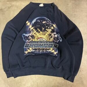 Vintage Denver Broncos Crewneck Sweatshirt NFL Football Boxy Spellout